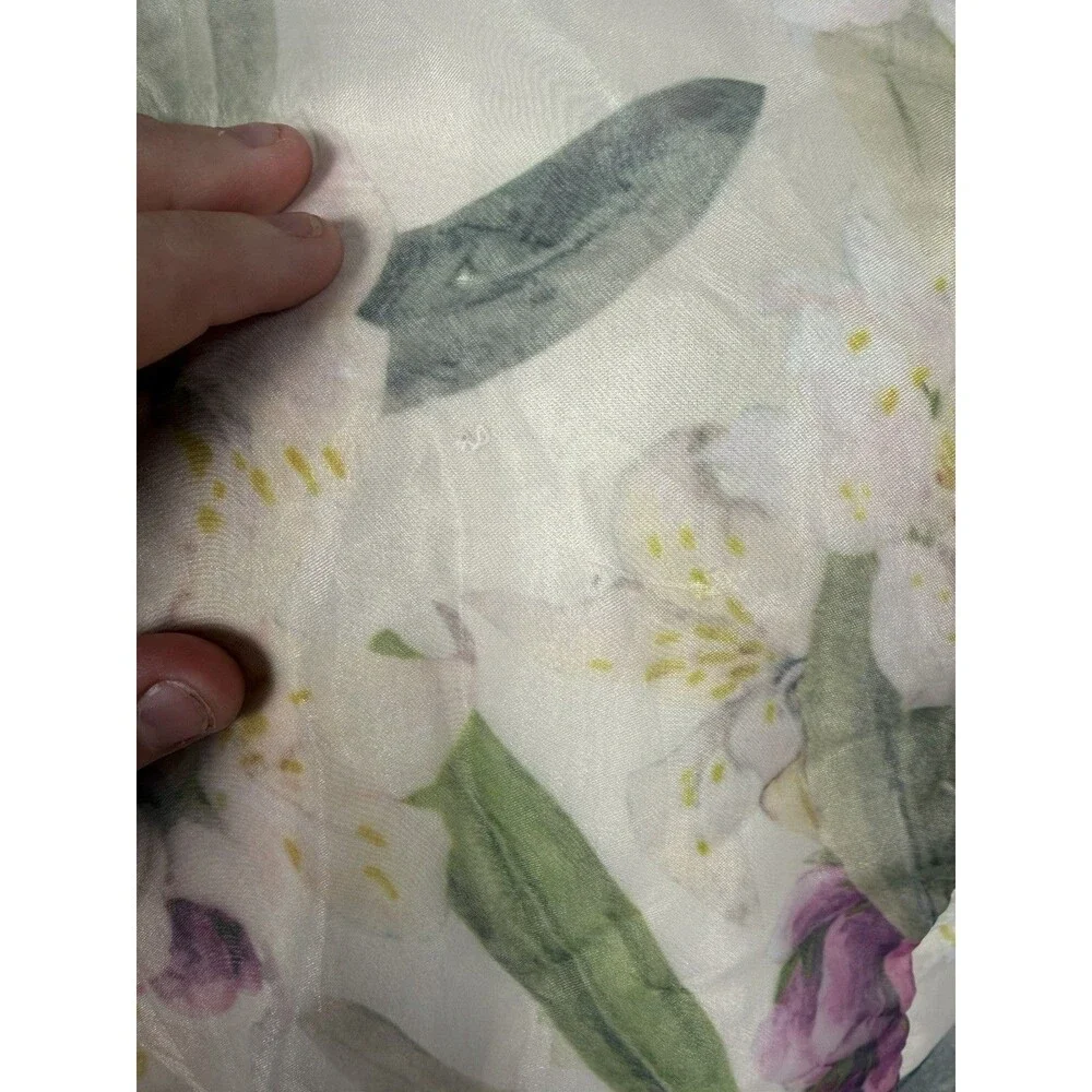 Arose Studio Danna Floral Print Halter Mini Dress Tiered Ruffle Size Large - Picture 7 of 16